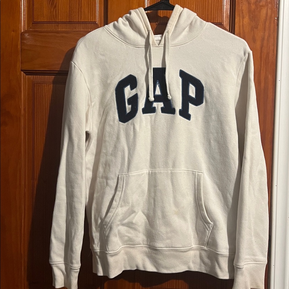 Women’s GAP White Hoodie with Dark Blue Logo
